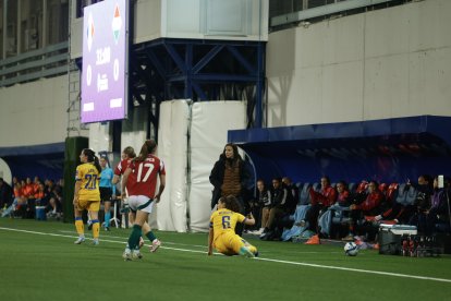La selecció femenina en un partit anterior.