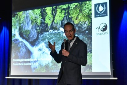 Alcobé durant la presentació d’ahir.