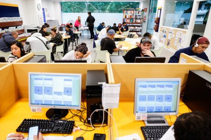 Una aula de català.