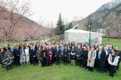 Imatge de l'acte de salutació al Cos diplomàtic acreditat a Andorra.