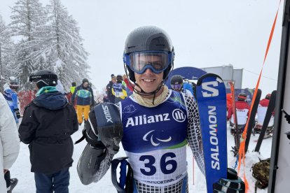 L’andorrà, Roger Puig, després de l’eslàlom.