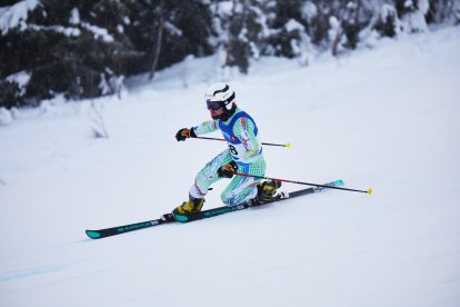 Lucas Pagès a la Copa del Món de telemark de Bardonecchia.