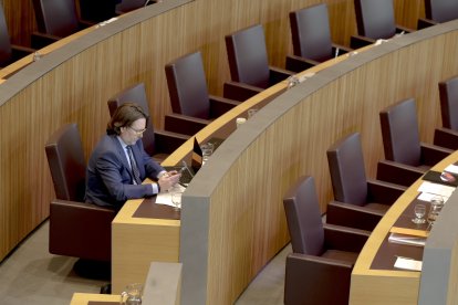 Carles Naudi, ahir al Consell General.