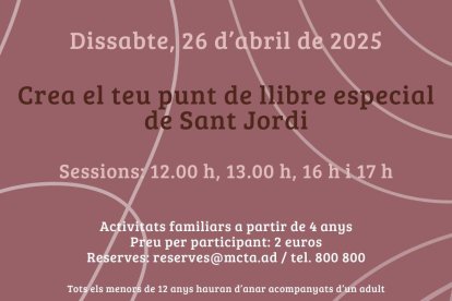 El cartell del taller de Sant Jordi