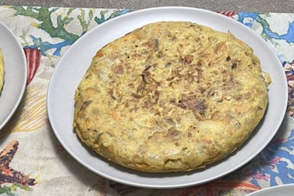 La truita de patates amb ceba.