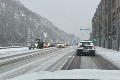 L'estat de la carreter al Tarter aquest matí