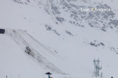 La pendent per la qual va caure el camió.