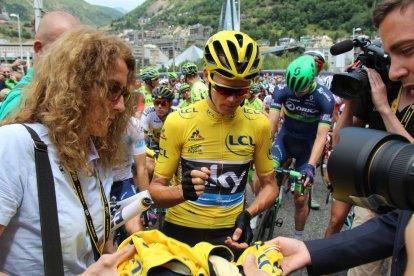 El líder de la classificació general, Christopher Froome