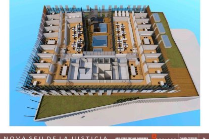 Projecció de la nova seu de la Justícia