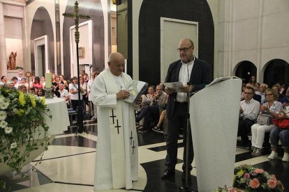 Un moment de l'homenatge a mossèn Ramon de Canillo.