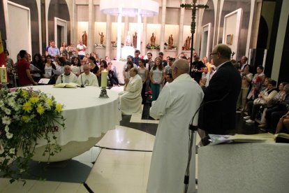 Un moment de l'homenatge a mossèn Ramon de Canillo.