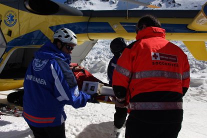 Simulacre d'allau amb víctimes a Arcalís