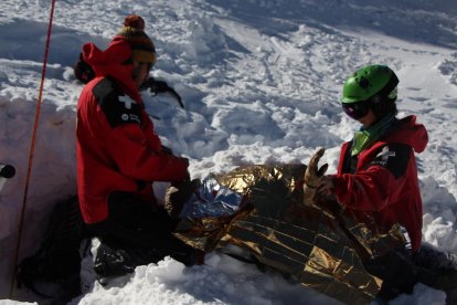 Simulacre d'allau amb víctimes a Arcalís