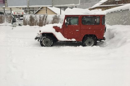 La nevada d'aquest dilluns, en imatges