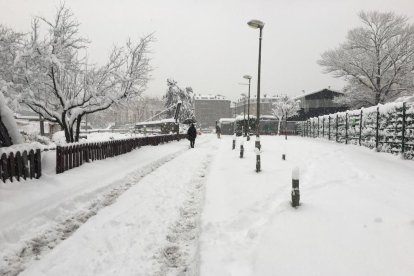 La nevada d'aquest dilluns, en imatges