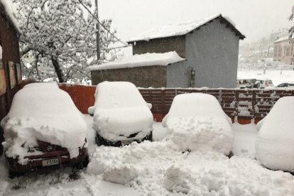 La nevada d'aquest dilluns, en imatges