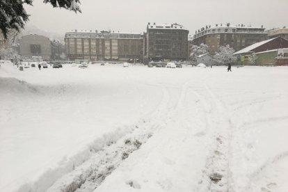 La nevada d'aquest dilluns, en imatges