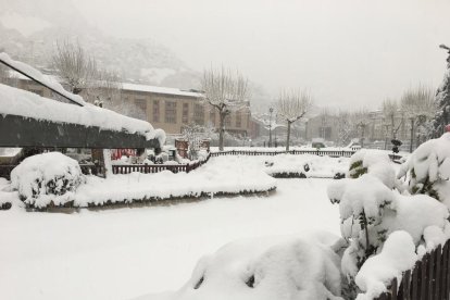 La nevada d'aquest dilluns, en imatges