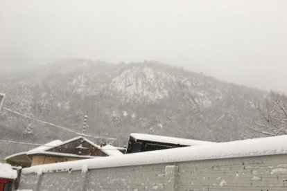 La nevada d'aquest dilluns, en imatges