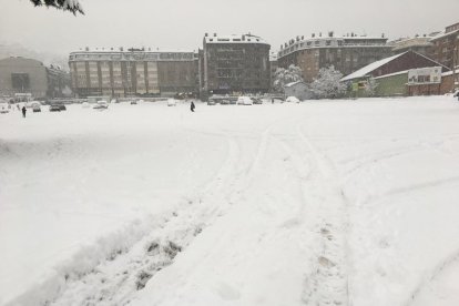 La nevada d'aquest dilluns, en imatges