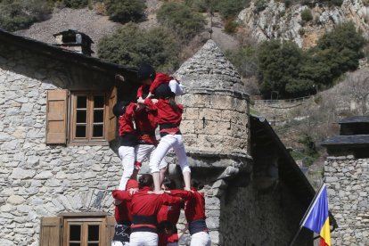 Una actuació dels Castellers d'Andorra en una imatge d'arxiu.