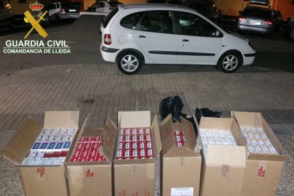 Imatge dels paquets de tabac comissats.