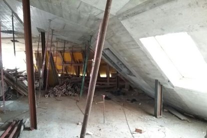 La sotateulada en obres en una imatge recent