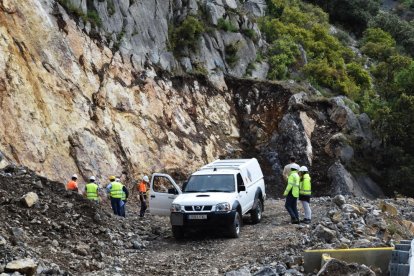 Voladures de prova prèvies a les feines de perforació del túnel de Tres Ponts