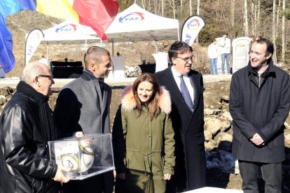 El president dela UEFA visita andorra per primera vegada