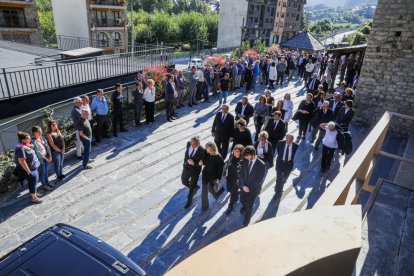 Cerimònia a Encamp per al comiat a Maria Moles Pasques