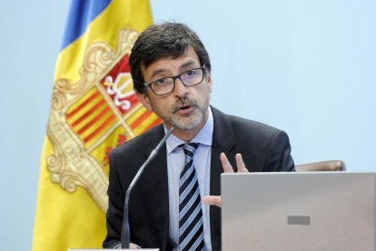 Jordi Cinca a la roda de premsa posterior al Consell de Ministres