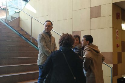 Xavier Espot al Centre de Congressos de la capital després de votar a Escaldes