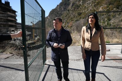 Josep Majoral i Carine Montaner aquest matí a Sant Julià