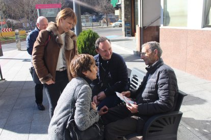 Xavier Espot i els candidats parroquials avui a Sant Julià