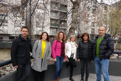 Els candidats demòcrates a Escaldes amb la cònsol major, Trini Marín