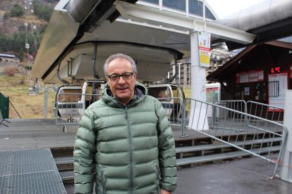 El número dos de la llista nacional, Joan Carles Camp, a Arinsal