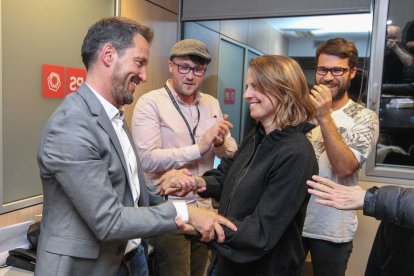 Pere López i Rosa Gili celebren la victòria a Escaldes