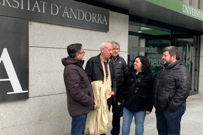 Els candidats de la llista socialdemòcrata laurediana han estat avui a la Universitat