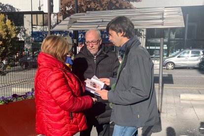 Dolors Carmona en un acte de campanya aquest matí