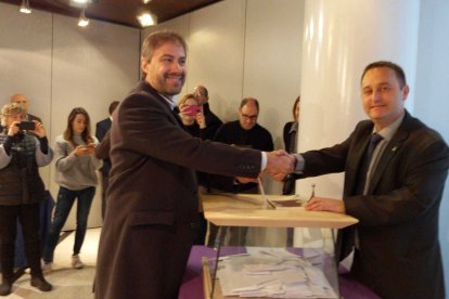 David Rios al moment de votat a Encamp