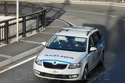 Detingut un turista per destrossar un cotxe de la policia