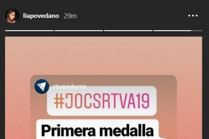 Lia Povedano medalla