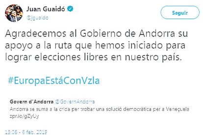 Guaidó aspira a recuperar els diners bloquejats a BPA