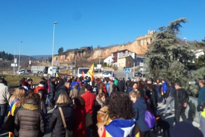 Una concentració del CDR tallen l'N-260 a la Seu