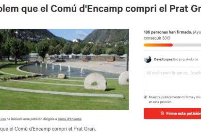Convocatòria d'una protesta per mantenir el parc del Prat Gran