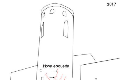 Dos estudis alertaven d'esquerdes a la torre de Sant Vicenç