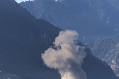 Incendi en una planxisteria dels Serradells