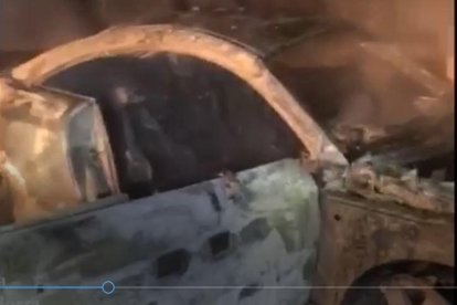 Accident amb un vehicle incendiat a Canillo