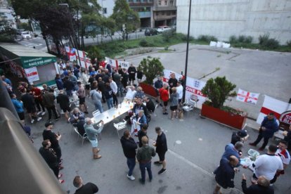 Imatges dels aficionats anglesos a Andorra