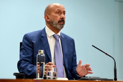 El ministre de Salut durant la compareixença d'avui